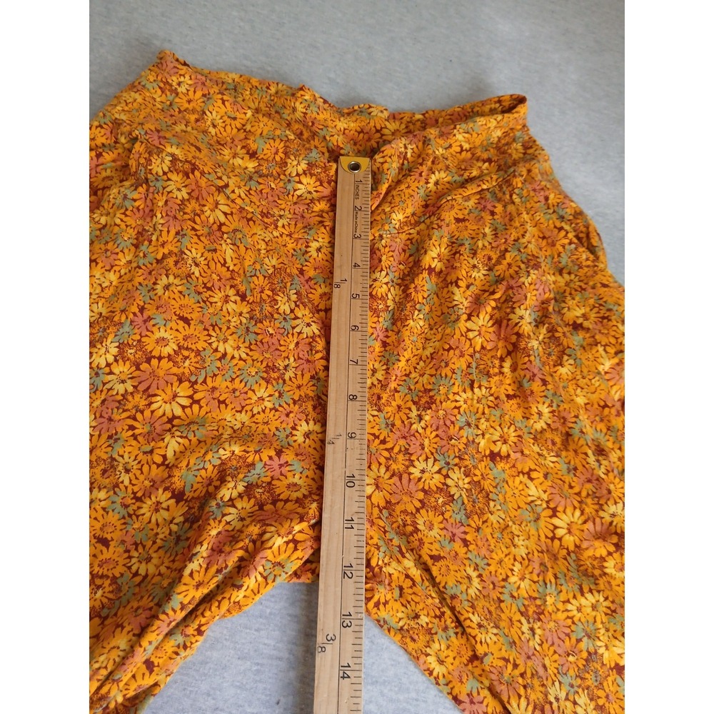 Toad Co Pants Medium Chaka Wide Leg Organic Cotton Floral Pull On Resort Beach - Picture 6 of 11